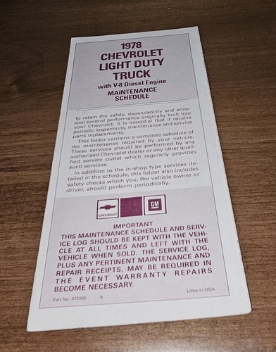 1978 chevrolet light duty - 1978,