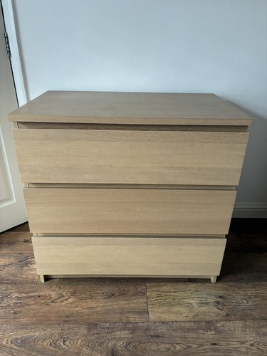 Ikea malm drawer chest oak - ikea,