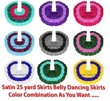 Tribal Dance Halloween Skirt Belly Dance 25 Yard Multi Color Skirt Plus Size S64