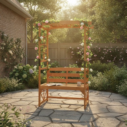 Garden arch bench - garden,