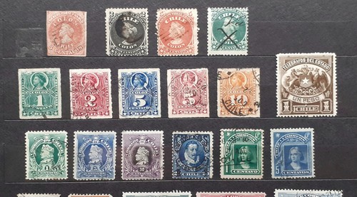 Chile stamps inc first - chile,