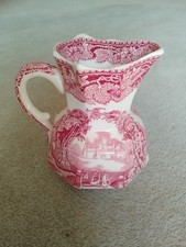 Vintage/Antique Mason's Red Vista Print Ironstone Pitcher