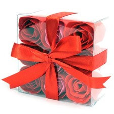 Set soap flowers red - set,