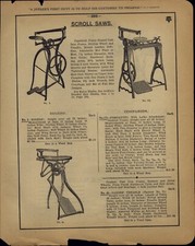 1908 PAPER AD Rogers Companion Barnes' Foot Power Pedal Scroll Saw 