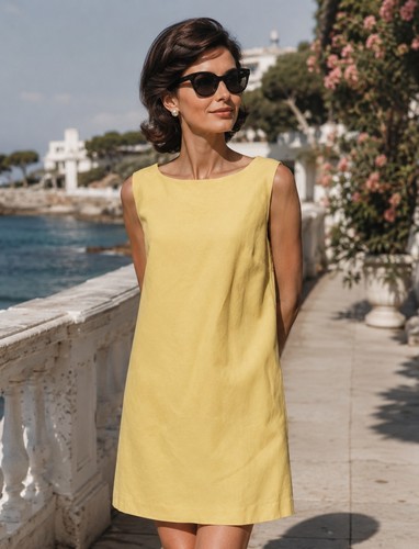 Doncaster linen blend yellow - linen,