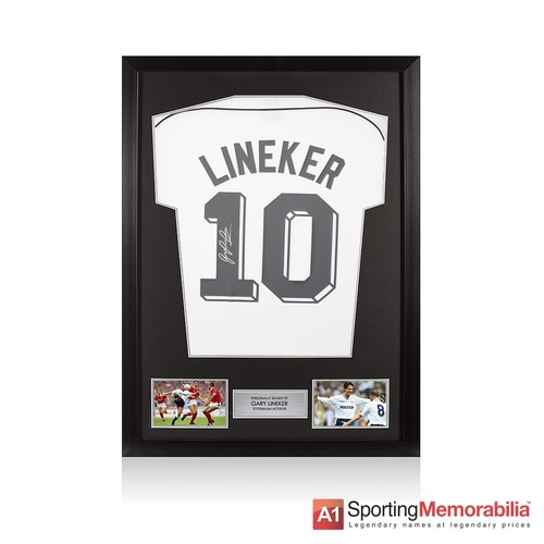 Framed gary lineker signed - framed,
