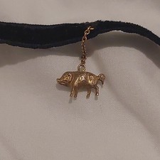 Victorian 9ct Gold Pig Charm  
