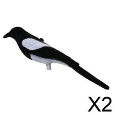 2x Full Flocked Realistic Calling Magpies Decoy /Hunting Decoying Baits