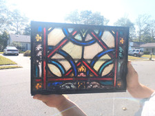 Antique stained glass church