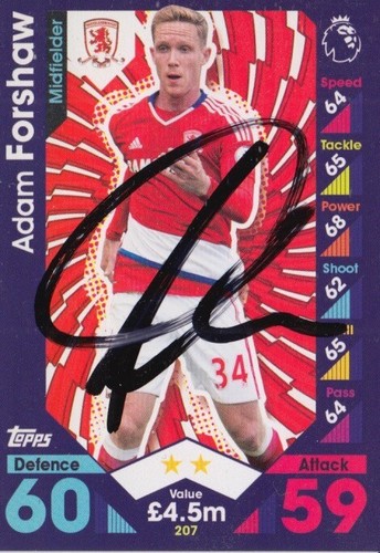 Middlesbrough hand signed adam - hand,