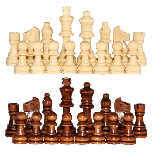 Wooden chess pieces set - chess,