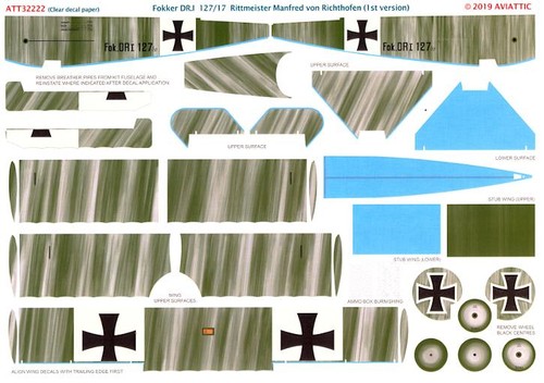 Aviattic decals fokker - aviattic, 1/32
