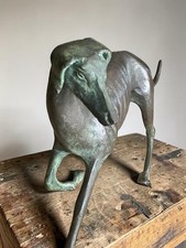 Vintage Bronze Greyhound  Dog