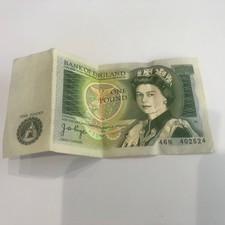 Old British One Pound Note