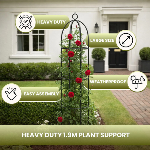 Metal garden obelisk - 1.9m,