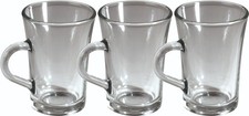 Clear glass latte coffee cups - glass,