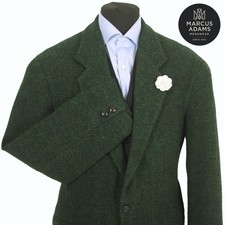 Harris Tweed Jacket Blazer 42L Country Weave Hacking Hunting Sports Mens Green