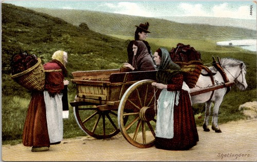 Vintage shetland postcard - vintage,