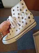 Daddy$ money secret wedge white canvas high tops uk 8