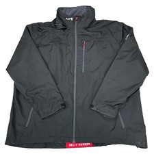 Helly Hansen Sailing Jacket Outdoor Winter Black Fleece Lined Mens 2XL