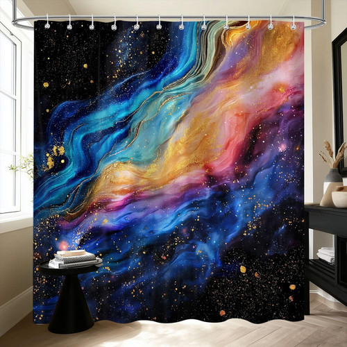 Galaxy shower curtain - galaxy,