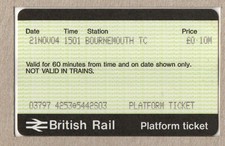 Bournemouth Travel Centre S03 - APTIS platform ticket -final example named as TC
