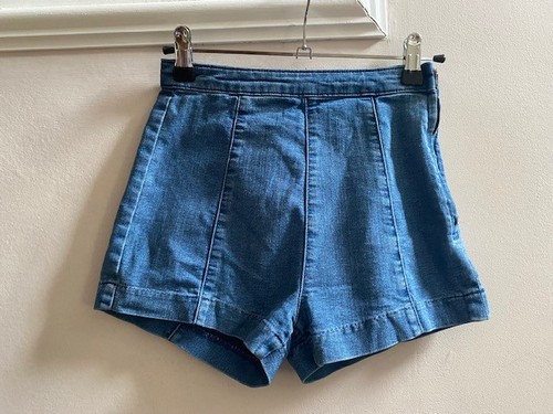 Ladies blue denim hotpants - ladies,