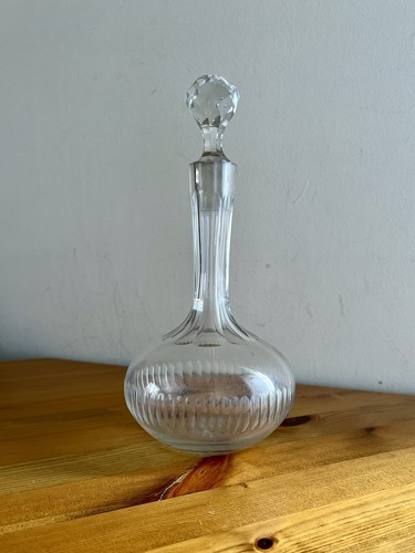 Antique vintage glass decanter - vintage,