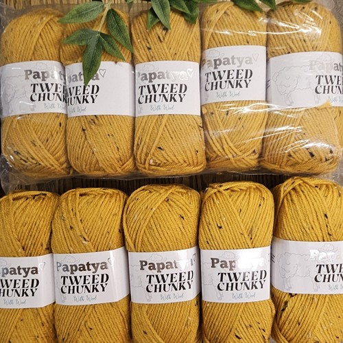 100g papatya chunky tweed - 100g,