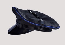 Genuine Real Leather Blue Army