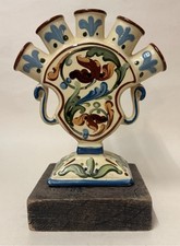 Aller Vale Superb Large Tulip Flarred Vase Persian Scroll Decoration c1900