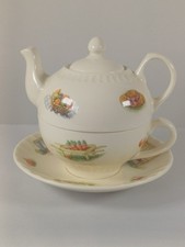 Aynsley Edwardian Kitchen Garden One-Cup Teapot Set.