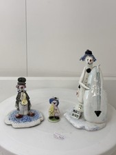 FAB SET OF 3 LINO ZAMPIVA CLOWN FIGURINES FIGURES ITALY ITALIAN POTTERY