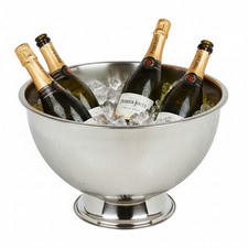 30cm Large Silver Metal Champagne Bowl Beverage Cooler Ice Bucket Beverage Tub