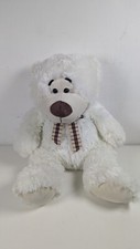 ? Cuddles Collection Cream Super Soft Cuddly Teddy Bear  Check Bow Tie 40cm