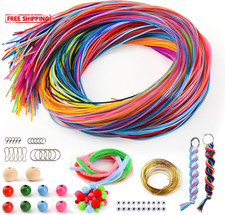 295 PCS Scoobies Strings Kit, Scoubidou Strings, Plastic Lacing Cord Gimp String