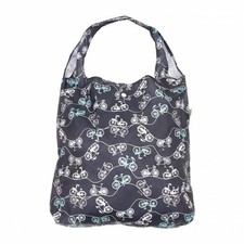 Eco Chic Lightweight Foldable Reusable Shopping Bag - Bike Black - BNWT