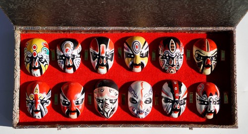 Chinese opera masks 1960s - chinese,