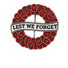 Red Popy Wreath Brooch Lapel Enamel Pin Beautiful Badge Jewelry Gift Accessory