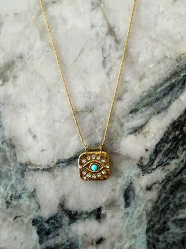 18k gold plated evil eye