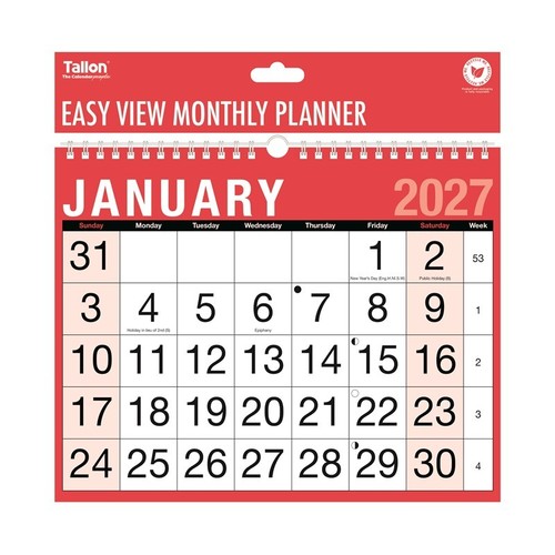 2027 calendar large - 2027,