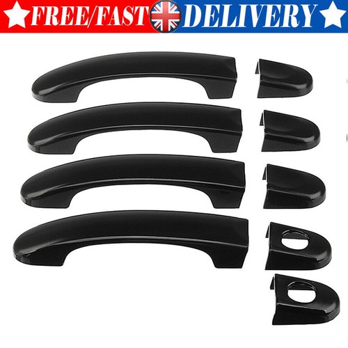 9pcs gloss black door handle - gloss,