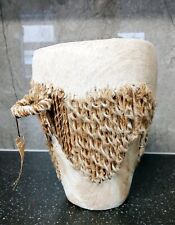 Uganda Craft African Tribal Drum Approx 21cm In Height, Top Approx 15cm 