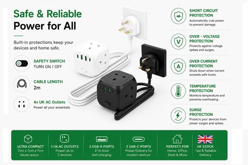 Extension lead with usb - extension, &
