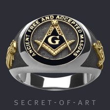 Masonic Ring AF & AM Freemason