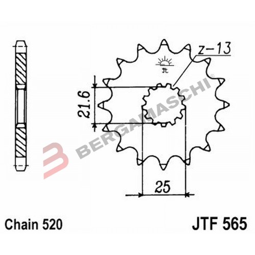 Sprocket 565 z12 yamaha - z12, sc