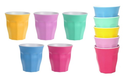 Coloured drink glasses - 5,