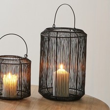 Black Mesh Candle Holder Lantern Decorative Aisle Wedding Decor Outdoor Lanterns