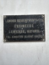 Vintage engineering worksplate