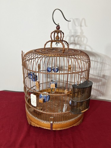 Antique birdcage hanging - antique,